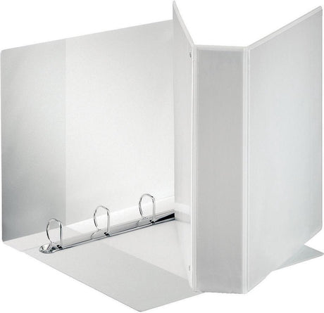 Esselte Standard-Panorama-Ringbinder A4 – 4-Ring – Rückenbreite 86 mm – Kapazität 600 Blatt – Weiß