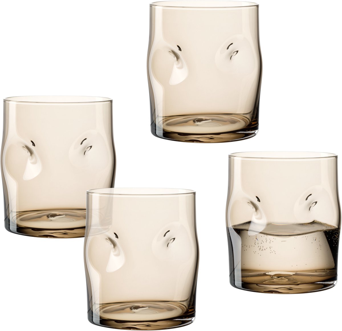 Leonardo vesuvio drinkglas 300ml bruin - set 4