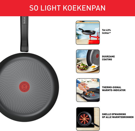 Tefal - so'light - koekenpan - 28 cm - incl. inductie
