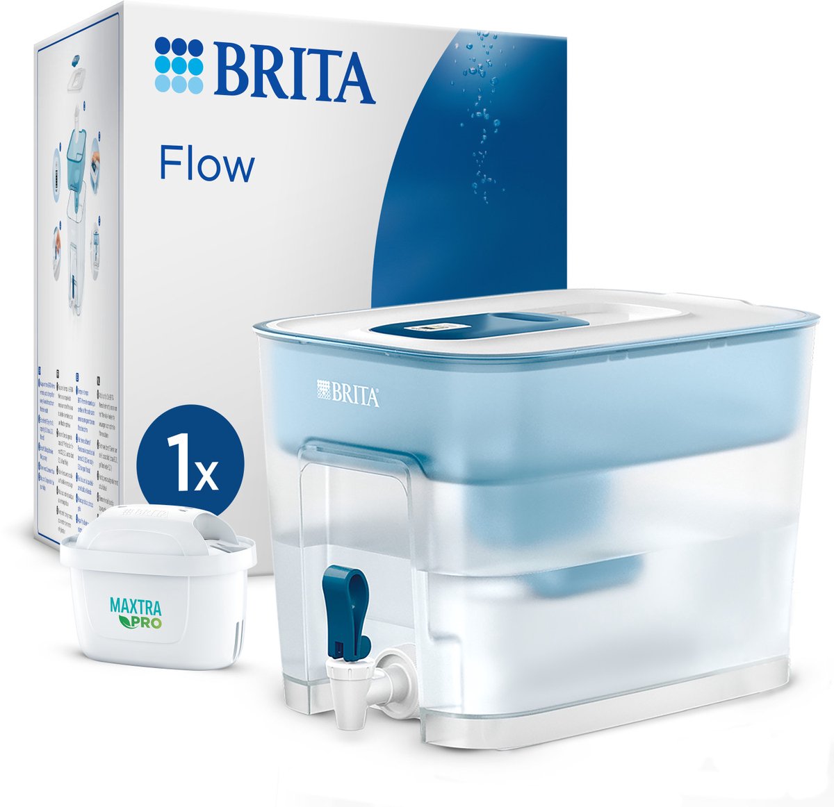 Brita Flow Wasserfilter 8,2l blau weiß