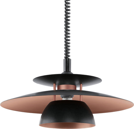 Eglo brenda hanglamp - e27 - ø 43 cm - zwart koper