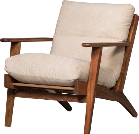 Woood Houston-Sessel – Bouclé-Holz – Natur – 86 x 71 x 71