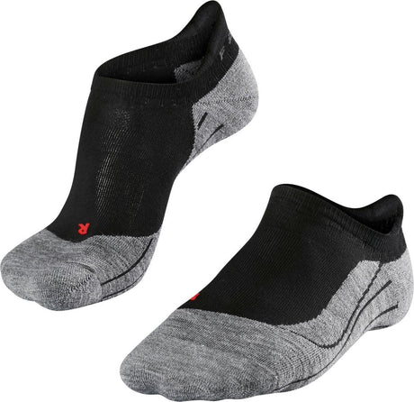 Falke ru4 Invisible Anti-Blister Baumwoll-Funktionsmaterial Laufsocken Damen Schwarz – Größe 37-38
