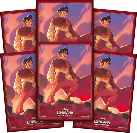 Disney lorcana tcg - shimmering skies - aladdin 65 card sleeves