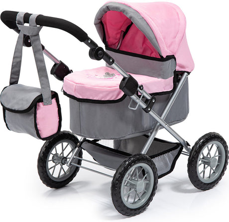 Bayer Design - Trendiger Puppenwagen - Grau und Rosa