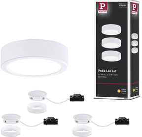 Paulmann pukk LED-Unterschrankbeleuchtungsset - 3 x 210 lm - 2700k Warmweiß - Rundweiß