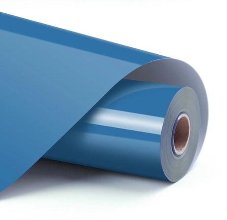 Loklik Wärmetransfer-Vinyl Basic – Ozeanblau – Blau – 30,5 x 180 cm