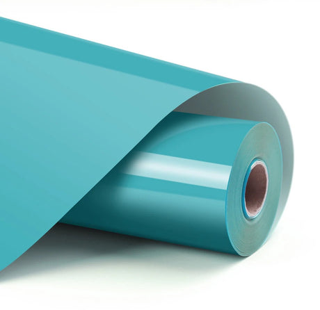 Loklik heat transfer vinyl basic - aqua blue - waterblauw - 30.5 x 180 cm