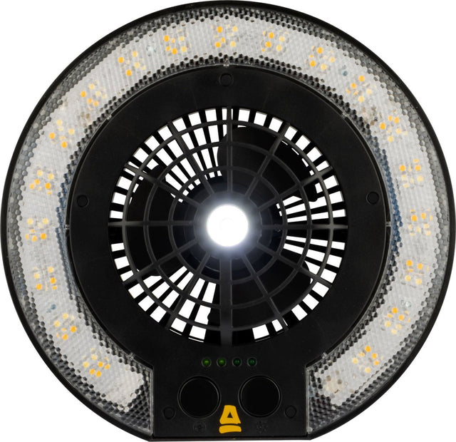 Abbey camp 3-in-1 led lamp met ventilator - monserrat-020 - zwart