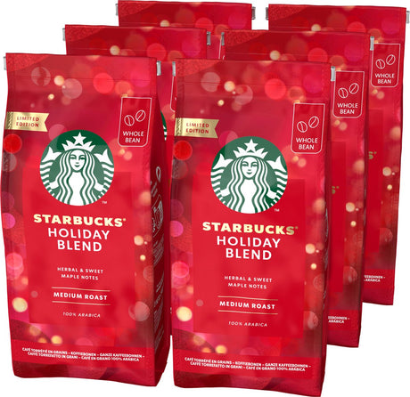Starbucks holiday blend medium roast koffiebonen - 6 zakken x 190g - limited edition