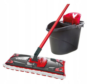 Vileda serie - plat mop - 120 cm drie-delig - wyciskacz - ajax vloerreiniger