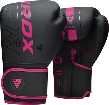 Rdx Sports F6 Kara Boxhandschuhe – Boxhandschuhe – Training – Kampfsporthandschuhe – Boxen – Pink – matt – 12 oz