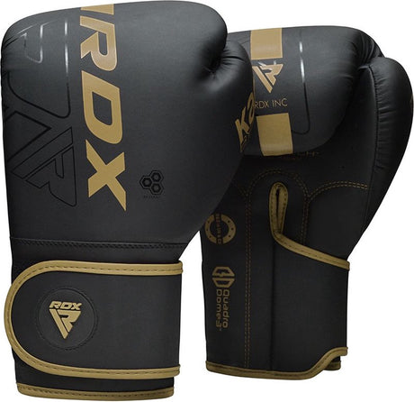 Rdx Sports F6 Kara Boxhandschuhe – Boxhandschuhe – Training – Kampfsporthandschuhe – Boxen – Gold – matt – 14 oz