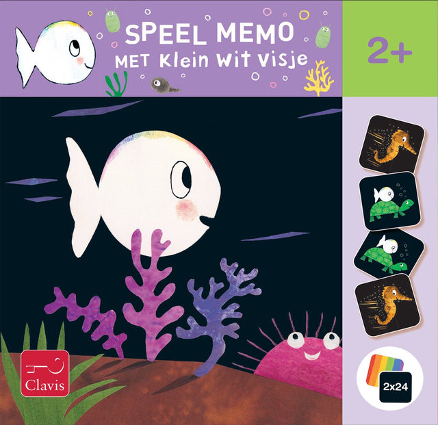 Clavis speel memo met klein wit visje. 2+