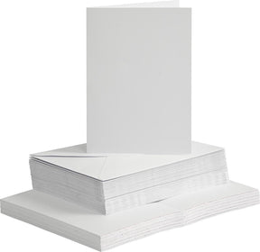 Kreativunternehmen https: www.cchobby.nl Cards-and-envelopes-size-card-10-5x15-cm-size-envelope-11-5x16-5-cm-120-240-wit-50-set-1-box