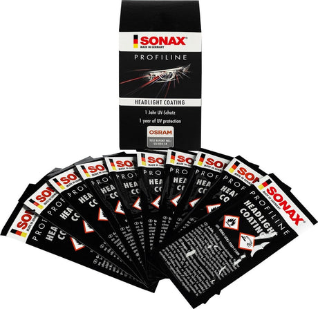 Sonax Profiline Scheinwerferbeschichtung – Keramik-Scheinwerferbeschichtung – 10 Beutel