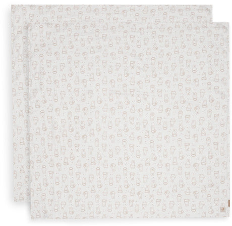 Jollein mullwindeln hydrophil 115x115cm miffy moments - light terra - 2 stück
