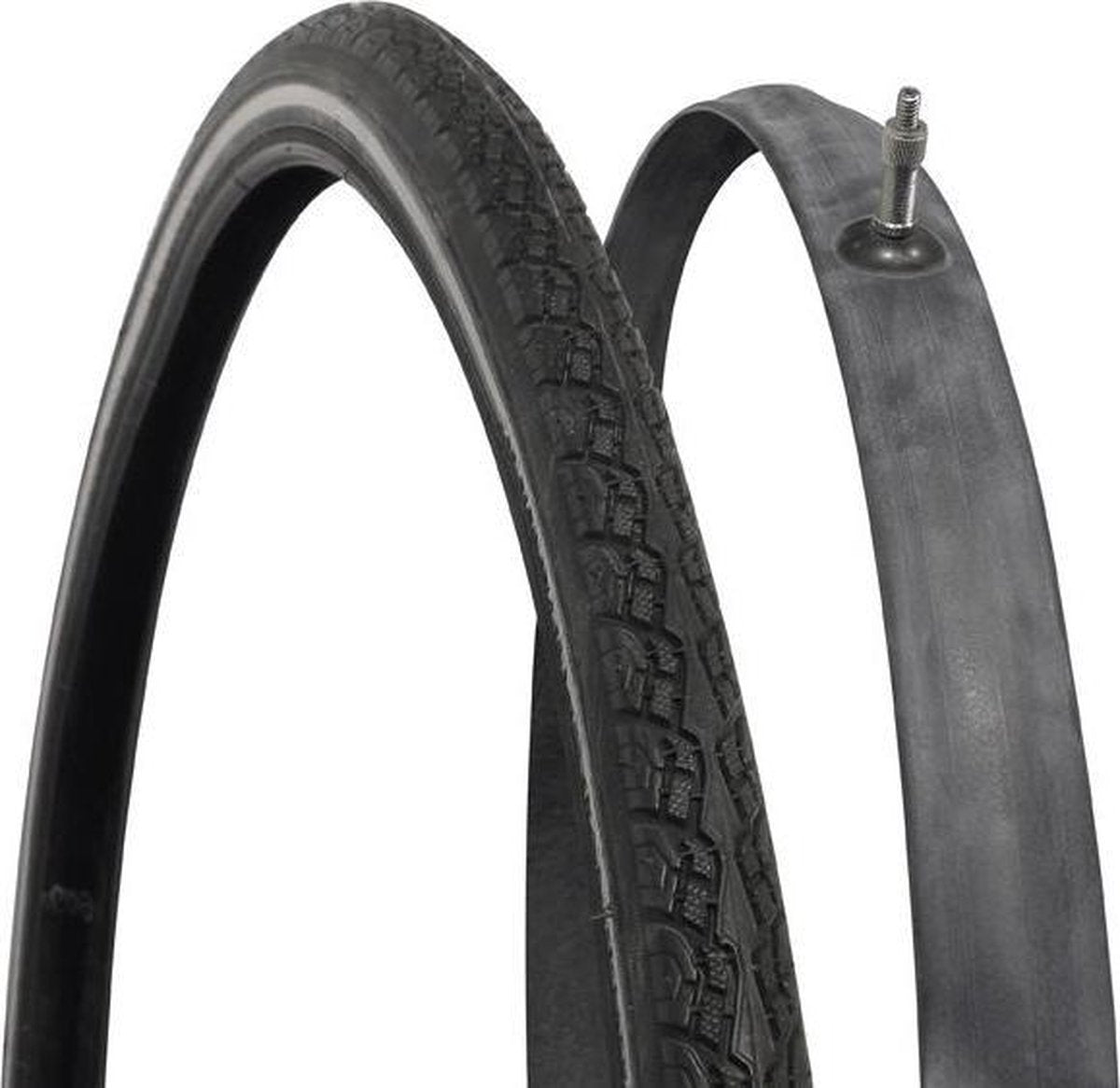 Außen- und Innenschlauch von Dresco – Set mit 1 Innenreifen – Reifengröße 28 x 1 5 8 x 1 3 8 – ETRTO-Größe 37–622 – sichere Reflexion – Dunlop-Ventil – Ventilhöhe 45 mm – geringer Rollwiderstand – hohe Pannensicherheit