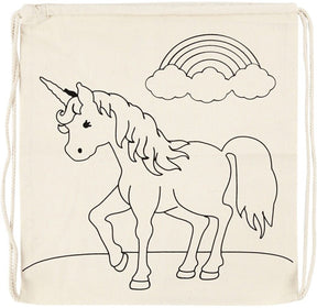 Creativ Company färben Sie Ihren eigenen Baumwoll-Turnbeutel Einhorn