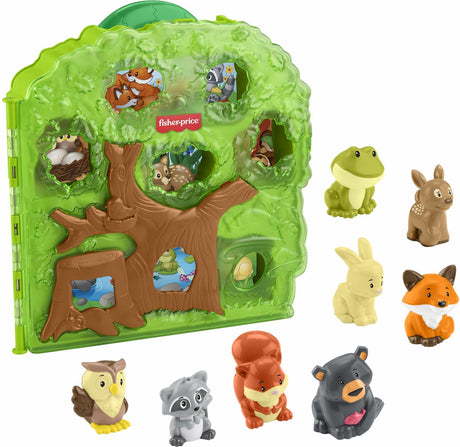 Fisher-Price Little People Forest Friends Tragetasche-Spielset mit Figuren und 9 Teilen