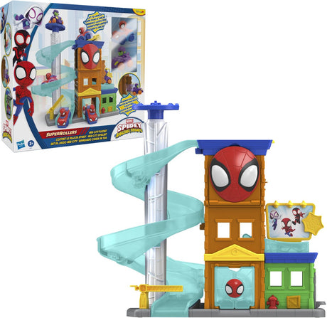 Hasbro marvel spidey en zijn geweldige vriendjes superrollers web-city - speelset