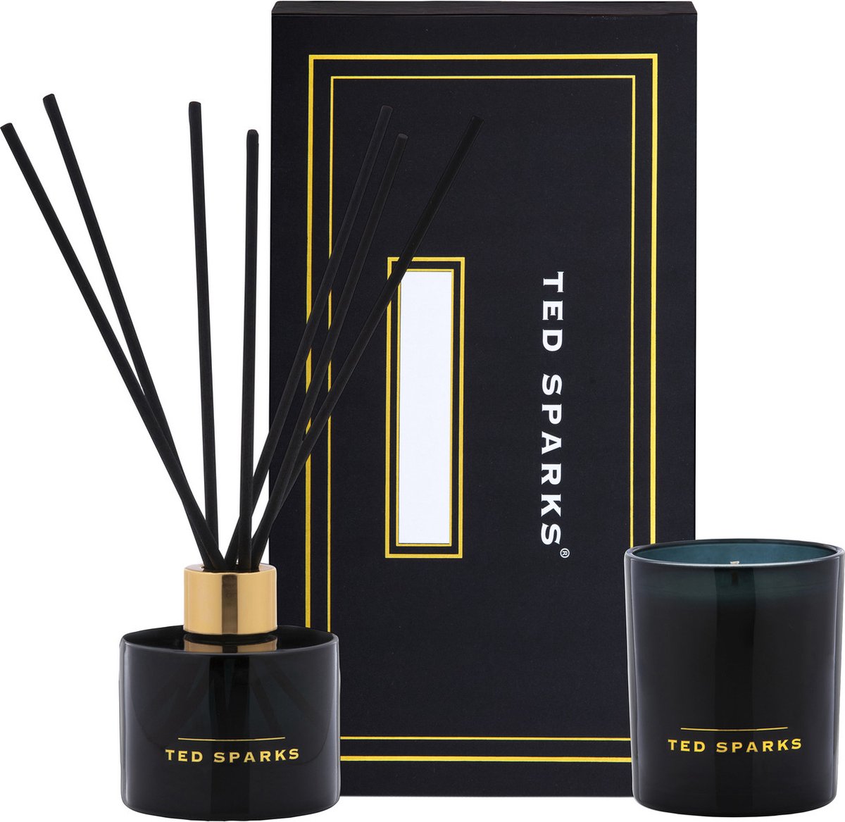 Ted sparks bamboo peony candle diffuser | 100 ml + 100 gr | set 2 st