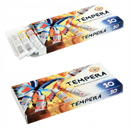 Koh-i-noor tempera verf set - 10 levendige kleuren