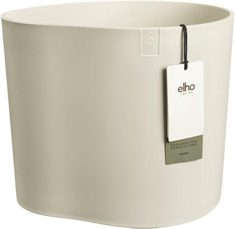 Elho eden 35 - bloempot voor binnen buiten - 100% gerecycled plastic - ø 32.6 x h 32.0 cm - linen white