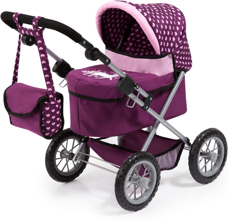 Bayer Design - Trendiger Puppenwagen - Lila mit Herzen
