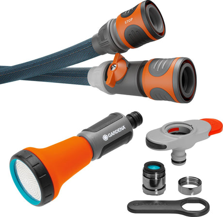 Gardena Textile Snake Liano 10 m mit Verbindungssatz für Binne