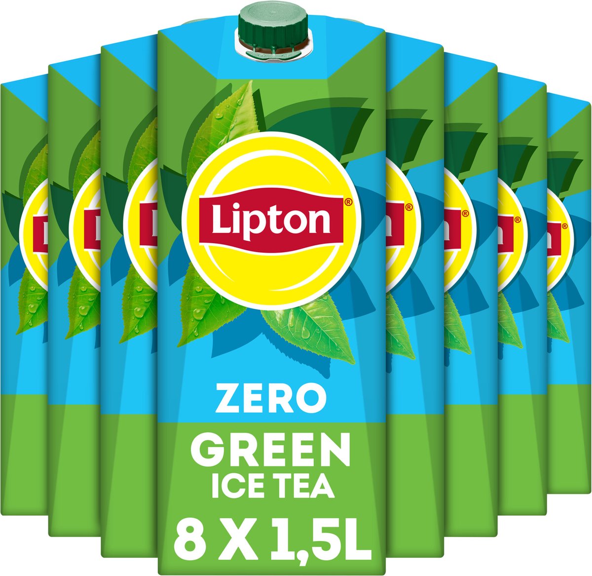 Lipton Eistee grün – ohne Zucker – voller Geschmack, ohne Zucker – 8 x 1,5 l