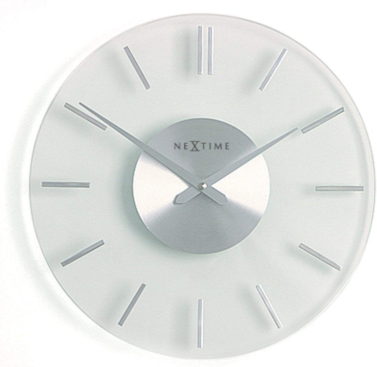 Nexttime nexttime ne-2632 wanduhr dia. 31 cm, Glas, gestreift