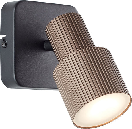 Brilliant Cadiz – Deckenstrahler – Gu10 1 x 5 W – 3000 K – schwarzes Kupfer