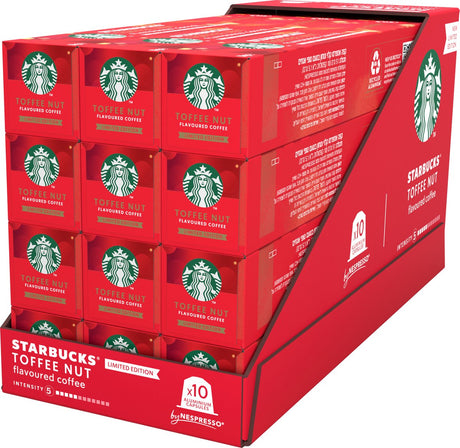 Starbucks by nespresso capsules toffee nut - 10 koffiecups x 12 doosjes - limited edition