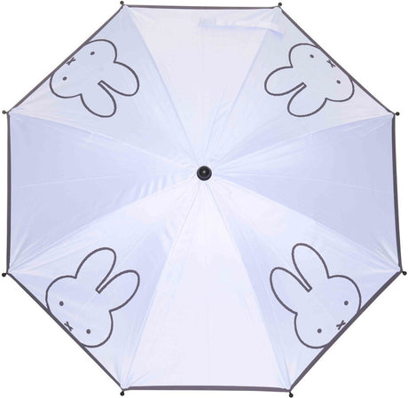 Dooky nijntje - kinderwagen buggy parasol – upf 50+ zonbescherming, verstelbaar universeel – windproof aluminium frame met easyfix systeem – waterafstotend polyester – flexibel veilig voor baby - wit