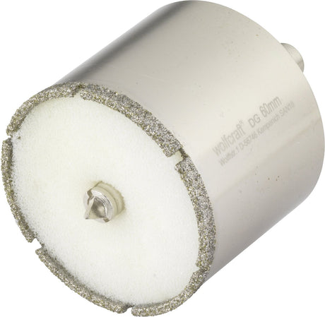 Wolfcraft – Diamantbohrer 60 mm – Fliesenbohrer 60 mm – Diamant-Lochsäge – 5940000