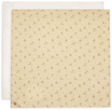 Jollein hydrofiele doek large - 115x115cm - kangaroots - 2 stuks