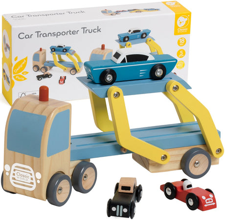 Lobbes Toys BV Classic World Holztransporter mit 3 Autos