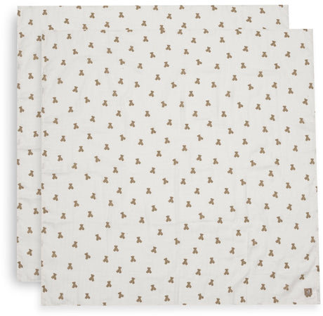 Jollein hydrofiele doek large 115x115cm mini teddy bear (2pack)