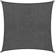 Abbey camp schaduwdoek - hdpe - 4 x 4 m - grijs - zonnedoek - rvs ringen - darwin-400