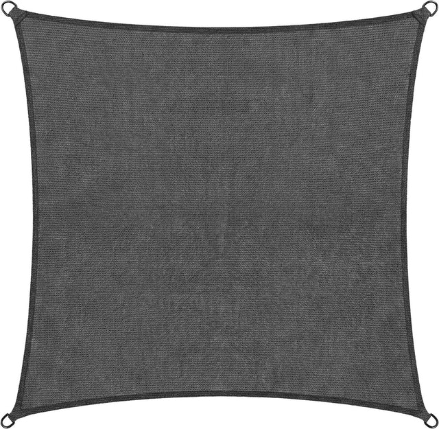 Abbey camp schaduwdoek - hdpe - 4 x 4 m - grijs - zonnedoek - rvs ringen - darwin-400