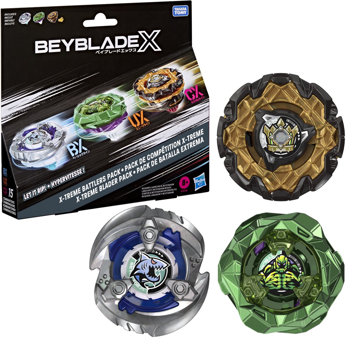 Beyblade x x-treme battlers pack - 3 tollen