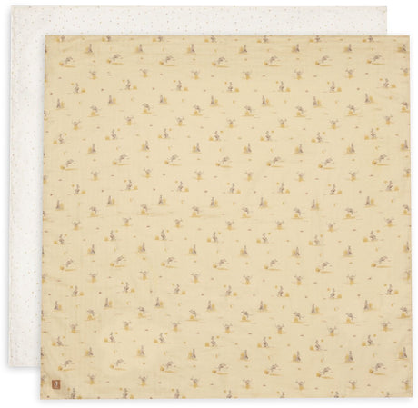 Jollein hydrophiles Tuch groß – 115 x 115 cm – Kangaroots – 2 Stück