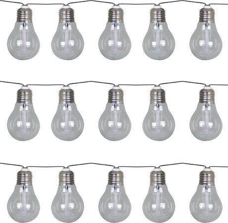 Luxform - solar lichtsnoer met 15 led lampjes - corfu- feestverlichting - werkend op zonne-energie