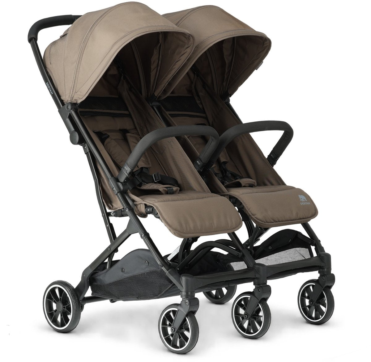 Deryan rolo x2 duo buggy - 2 persoons - compact lichtgewicht - hazel