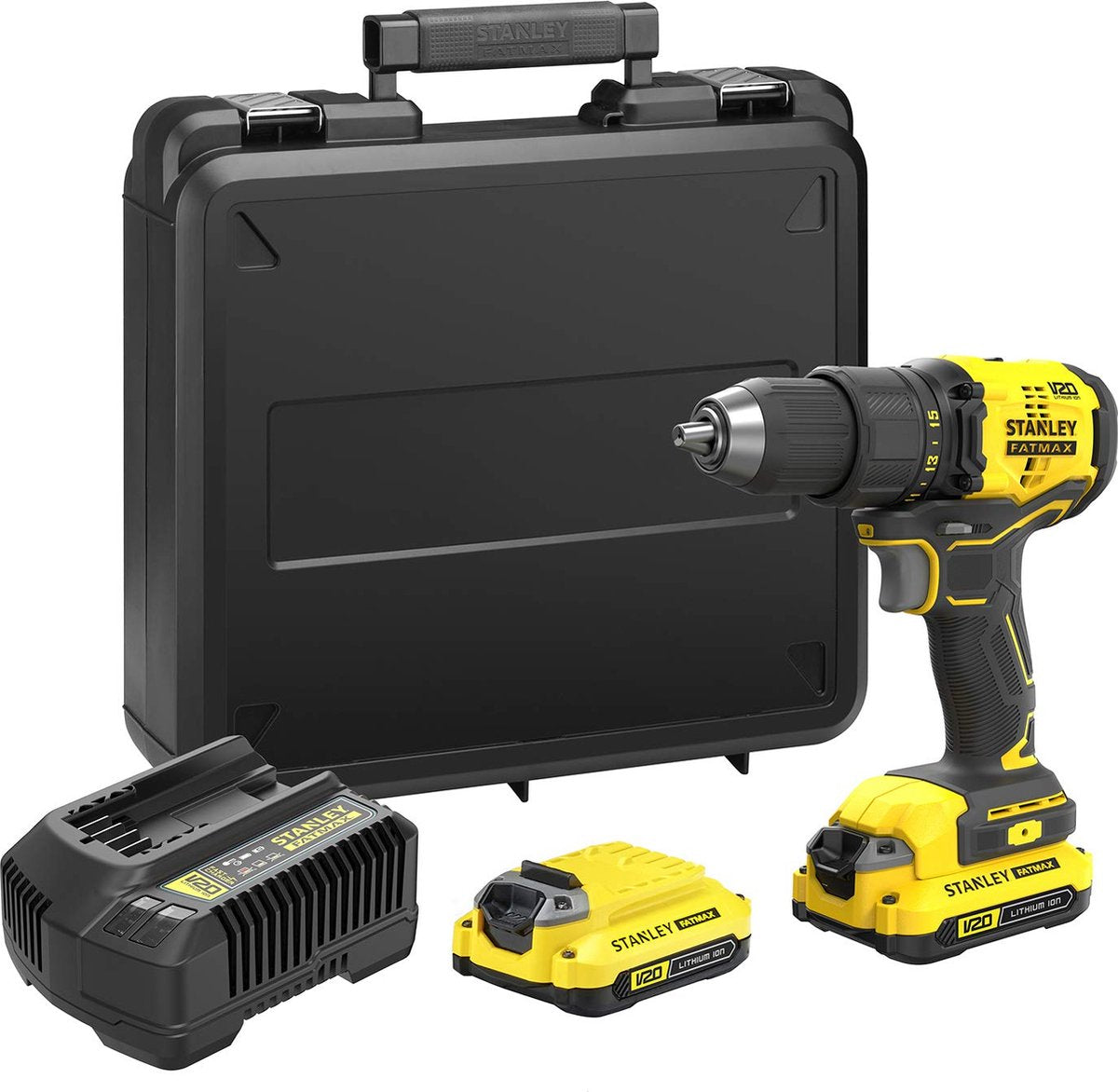 Stanley fatmax sfmcd710d2k-qw - accuboormachine - 18v - brushless - 60 nm koppel