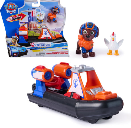 Paw Patrol – Suchrettung – Zumas Luftkissenfahrzeug mit 2-Figuren-Antriebsfunktion – Spielzeugfahrzeuge
