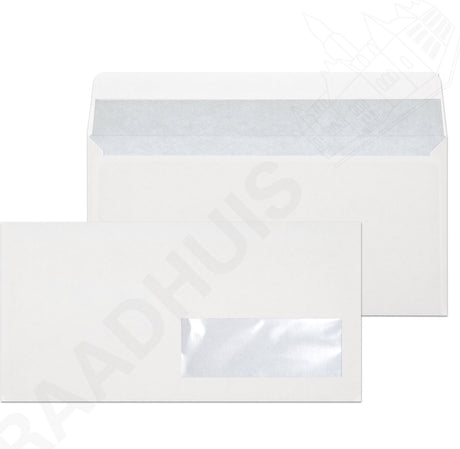Rathaus-Service-Umschlag DL (EA5 6) – 110 x 220 mm – Fenster rechts – mit Klebestreifen – weiß – 500 Stück – Umschlag