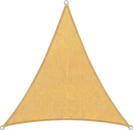 Abbey Camp-Schattentuch – HDPE – 3,6 x 3,6 x 3,6 m – Sonnentuch – Sand – Edelstahlringe – Murcia-360