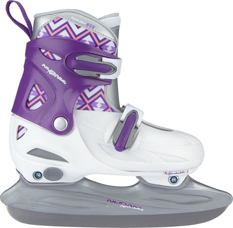 Nijdam Eiskunstlaufschuh - Kinder - verstellbar - Lila - Größe 27-30